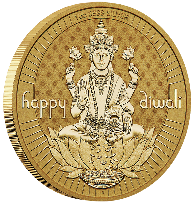 Diwali 2024 1oz Silver Gilded Medallion