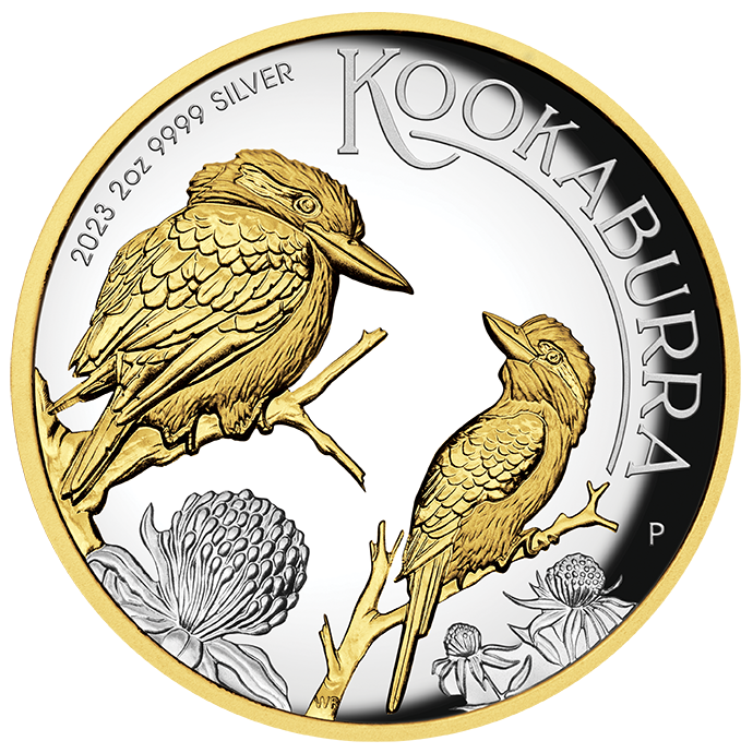 2023 2oz Silver Proof High Relief  Gilded Coin