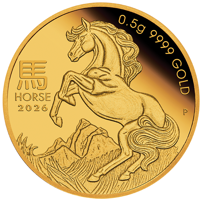 2026 Year of the Horse 0.5g Gold Proof Coin
