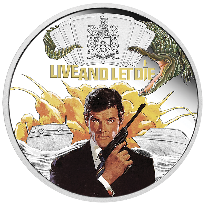 2023 James Bond Live and Let Die 50th Anniversary. 1oz Silver Proof Coin