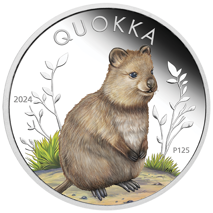 Australian Quokka 2024 1oz Silver Proof Coloured Coin