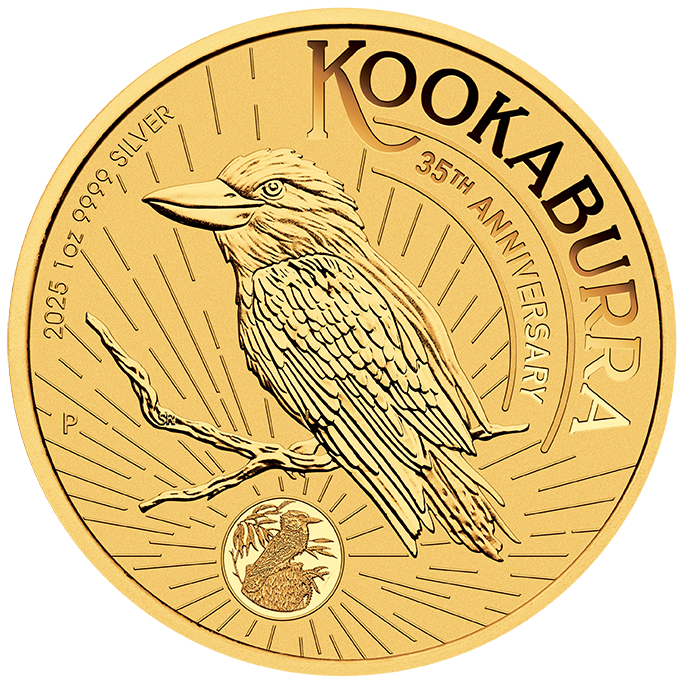 2025 $1 Kookaburra Gold-Gilded 1oz Silver Sydney ANDA Expo Coin