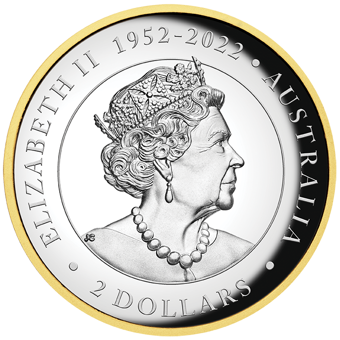 2023 2oz Silver Proof High Relief  Gilded Coin