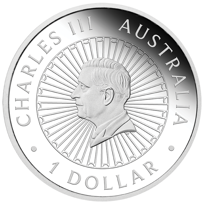 2025 $1 1oz Silver Proof Coin. Australian Opal Lunar Series 2025 Year of the Snake.