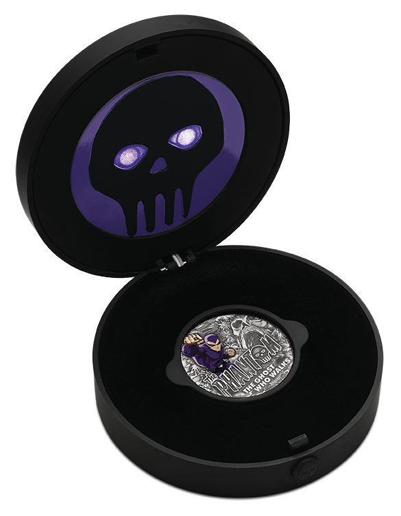 2023 THE PHANTOM 2oz SILVER ANTIQUED COLOURED COIN