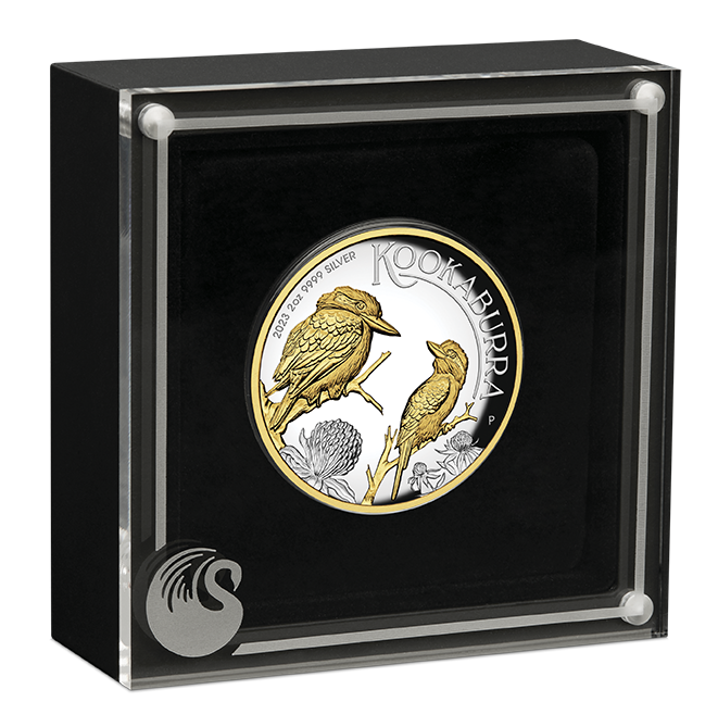 2023 2oz Silver Proof High Relief  Gilded Coin