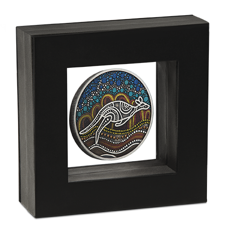 2023 Kangaroo Yongka 2oz Silver Antiqued Coloured Coin