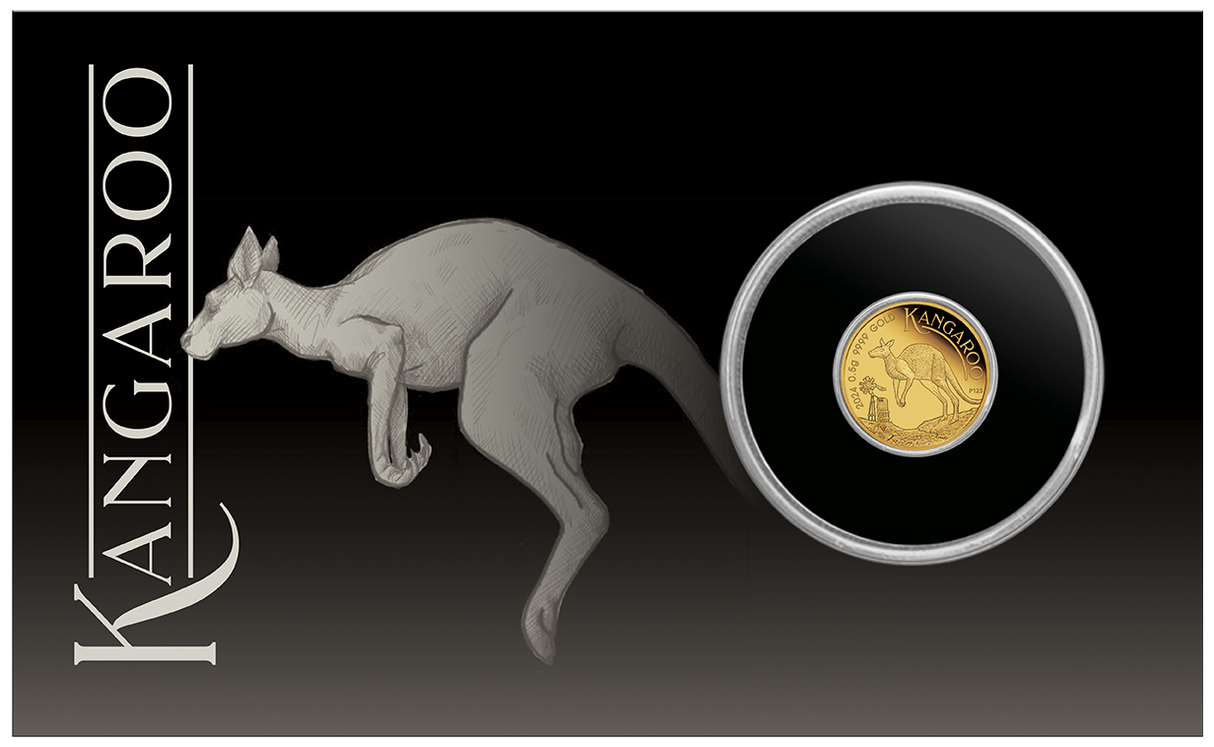 Mini Roo 2024 0.5g Gold Proof Coin in Card