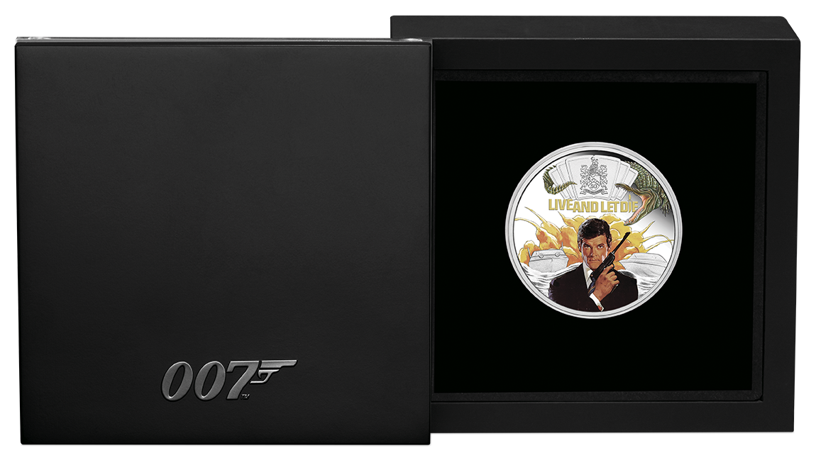 2023 James Bond Live and Let Die 50th Anniversary. 1oz Silver Proof Coin