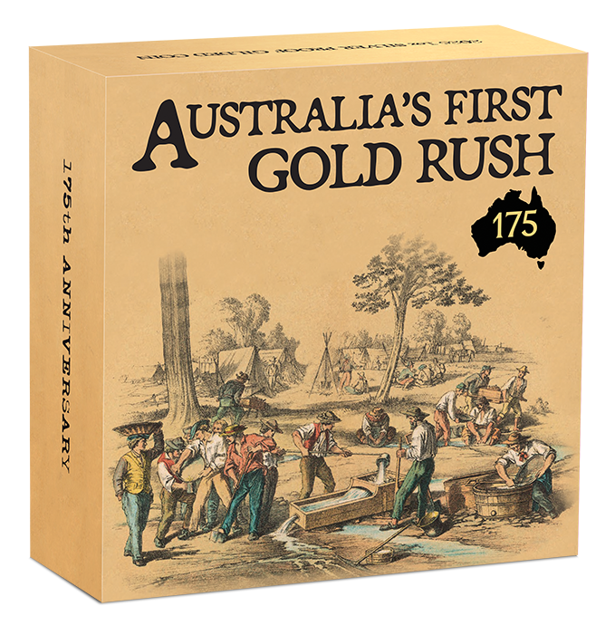 2026 1oz Silver Proof Gilded Coin Australia’s First Gold Rush 175th Anniversary