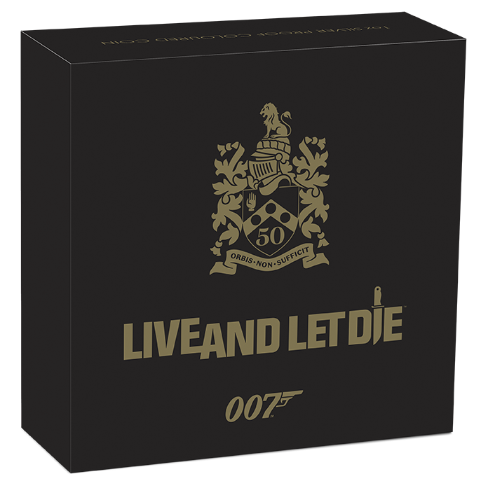 2023 James Bond Live and Let Die 50th Anniversary. 1oz Silver Proof Coin
