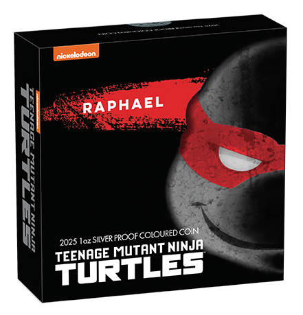 2025 $1 1oz Silver Proof Coloured Coin. Teenage Mutant Ninja Turtles- Raphael