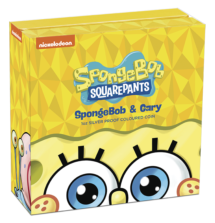 Spongebob Squarepants - Spongebob & Gary 2024 1oz Silver Proof Coloured Coin