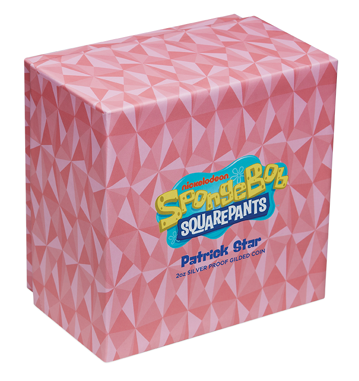 2025 2oz Spongebob Squarepants- Patrick Star Silver Proof Gilded Coin