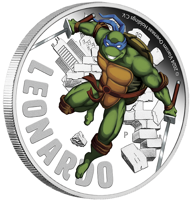 Teenage Mutant Ninja Turtles - Leonardo 2024 1oz Silver Coloured Proof Coin
