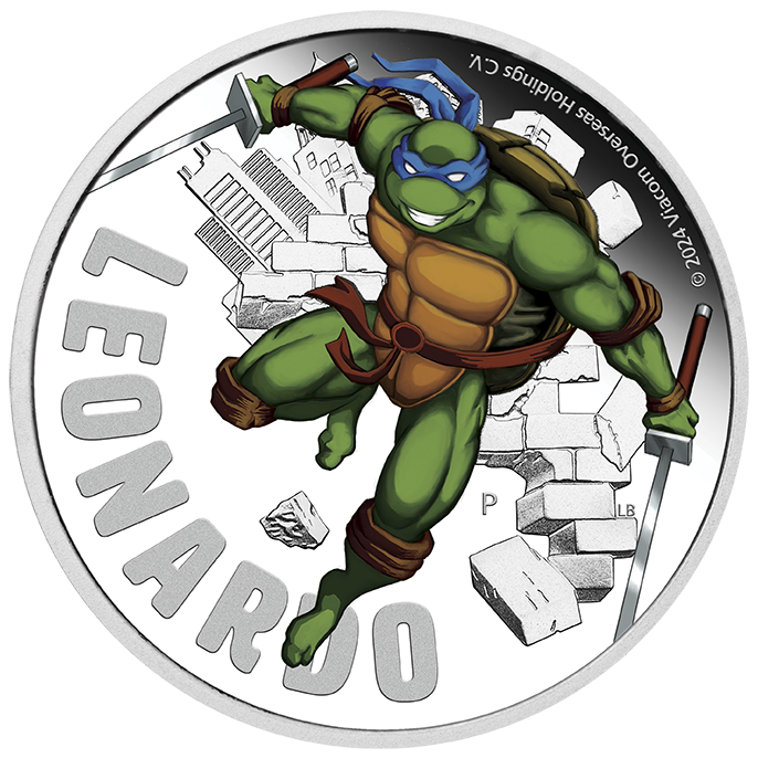 Teenage Mutant Ninja Turtles - Leonardo 2024 1oz Silver Coloured Proof Coin