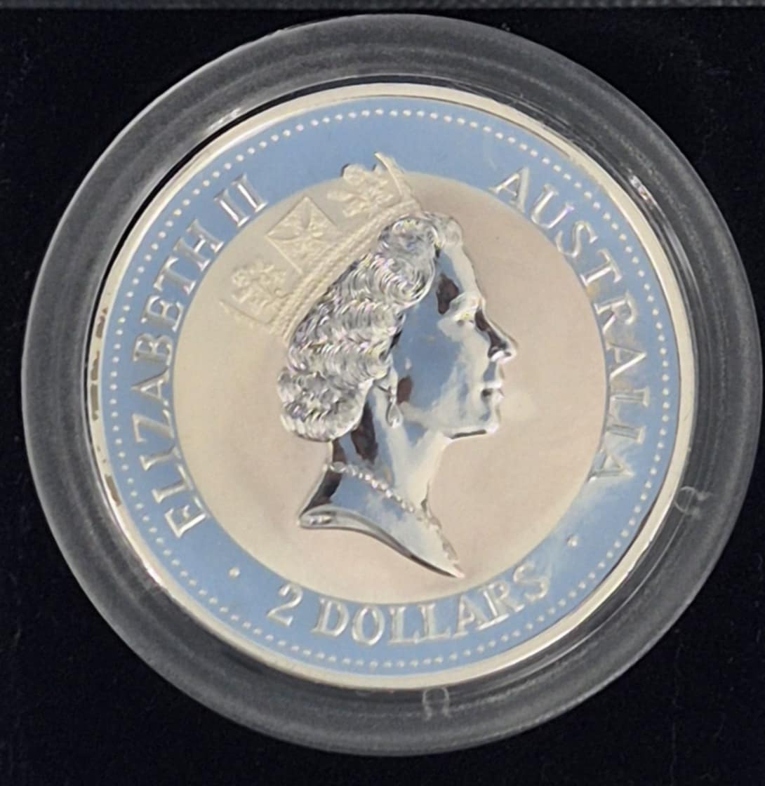 1996 $2 2oz Silver Proof Kookaburra – Den Haag Privy Mark