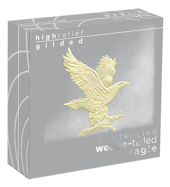 2023 Australian Wedge-Tailed Eagle 5oz Silver Proof High Relief Gilded Coin