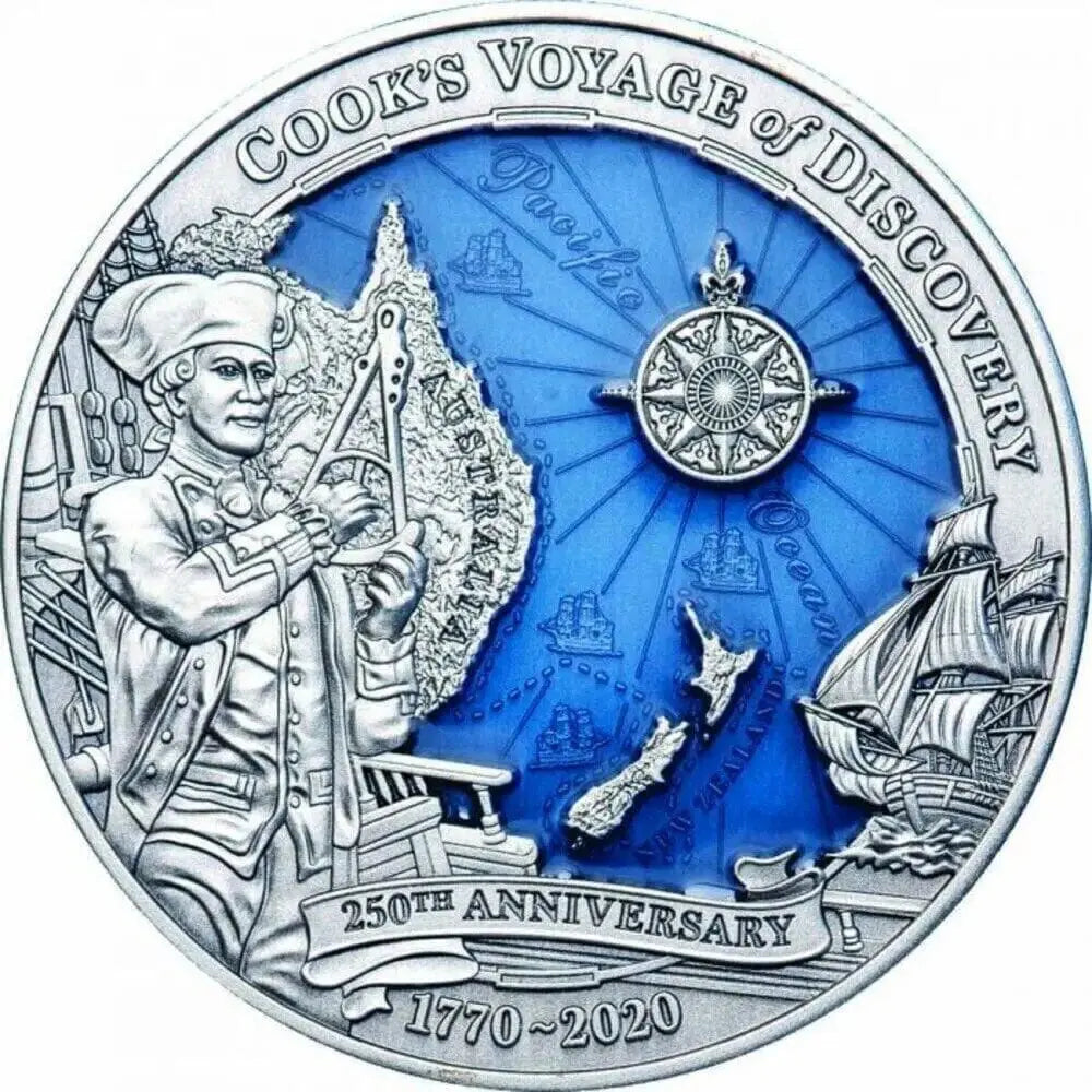 2020 $10 Solomon Islands 3oz Silver Proof Coin - Cook's Voyage of Discovery