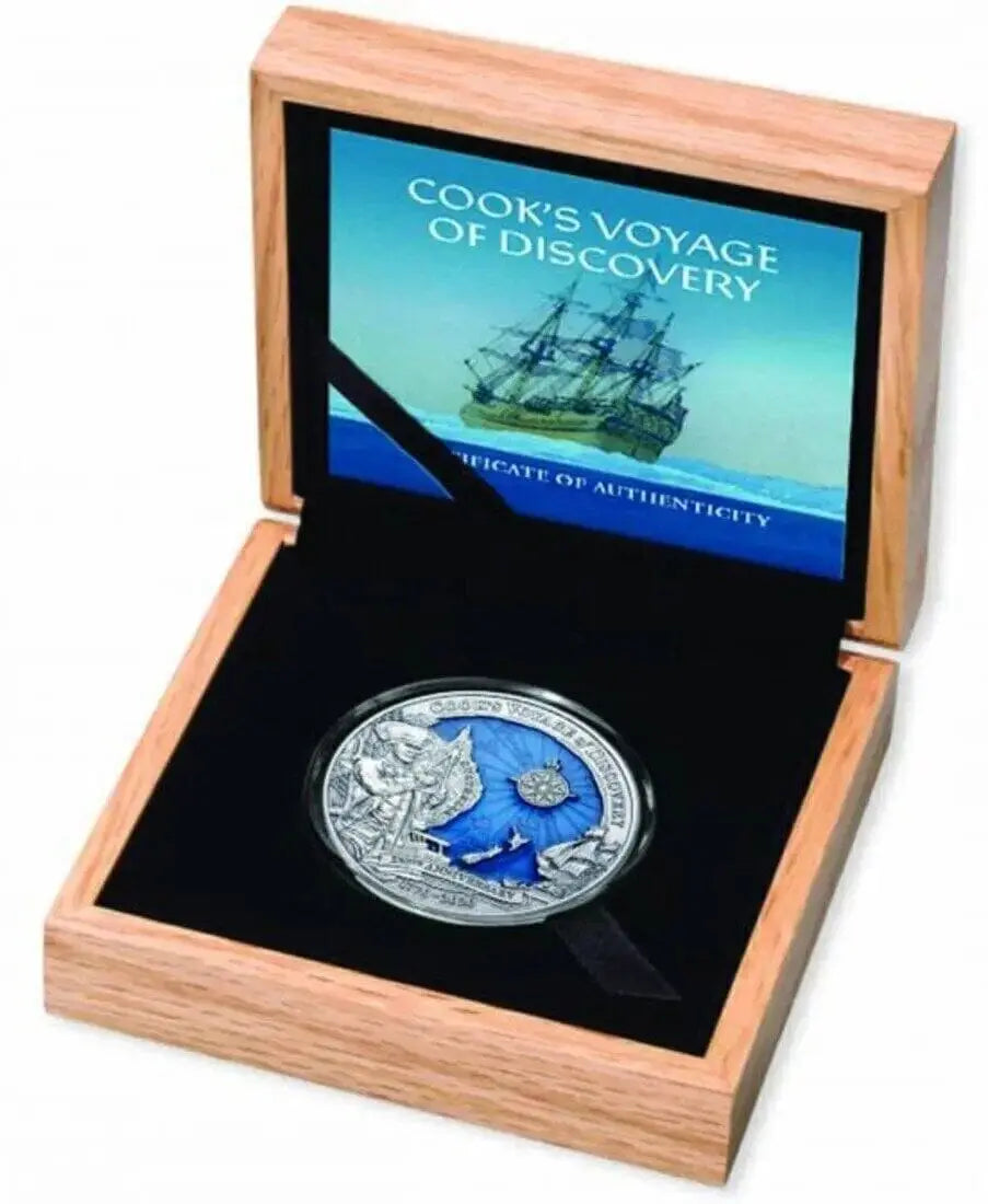2020 $10 Solomon Islands 3oz Silver Proof Coin - Cook's Voyage of Discovery
