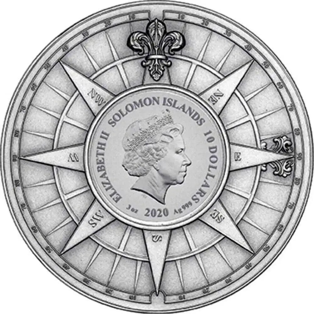 2020 $10 Solomon Islands 3oz Silver Proof Coin - Cook's Voyage of Discovery