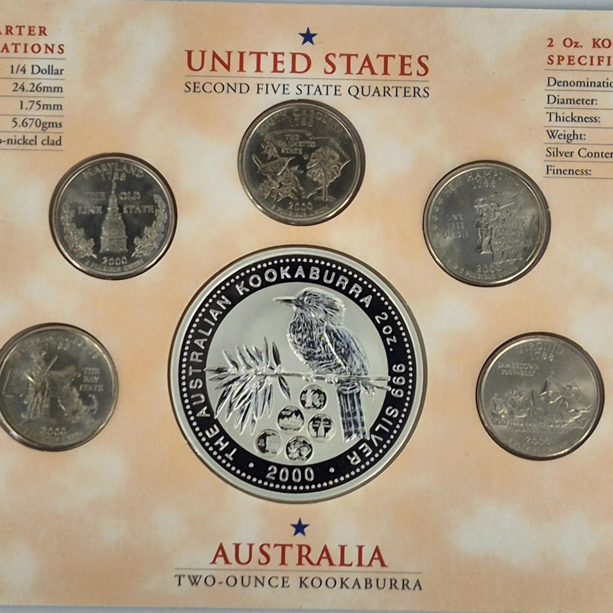 2000 Kookaburra Second Five States Honour Mark Collection