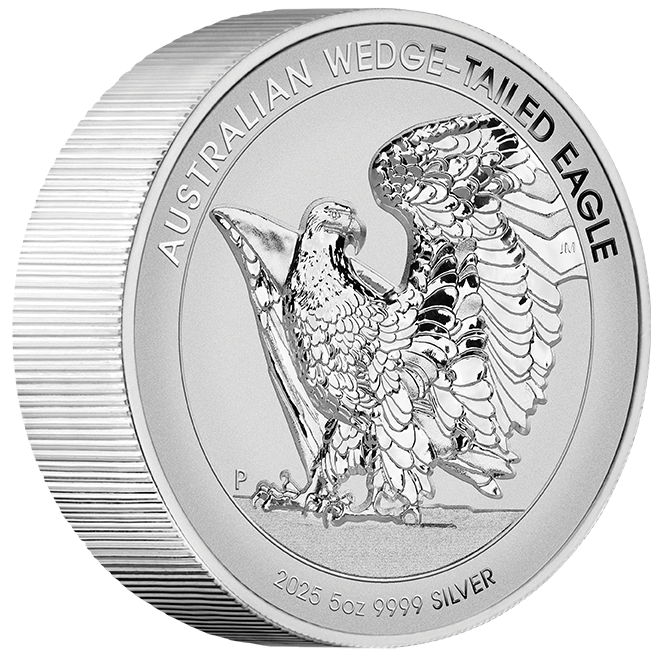 2025 5oz Silver Proof Ultra High-Relief Coin. Australian Wedge-tailed Eagle