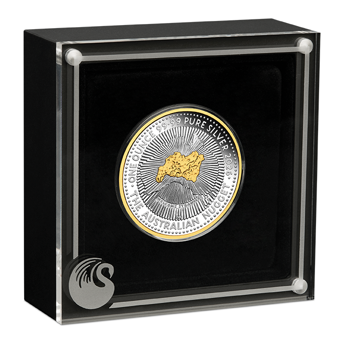 2026 Australian Nugget 40th Anniversary Gilded 1oz Silver Proof Coin