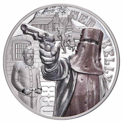 2020 $5 Niue 2oz Silver Proof Coin - Ned Kelly Australian Outlaw
