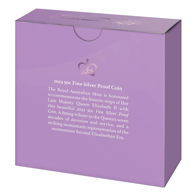 2023 Elizabeth Regina HM Queen Elizabeth II Commemoration Silver Proof 50c