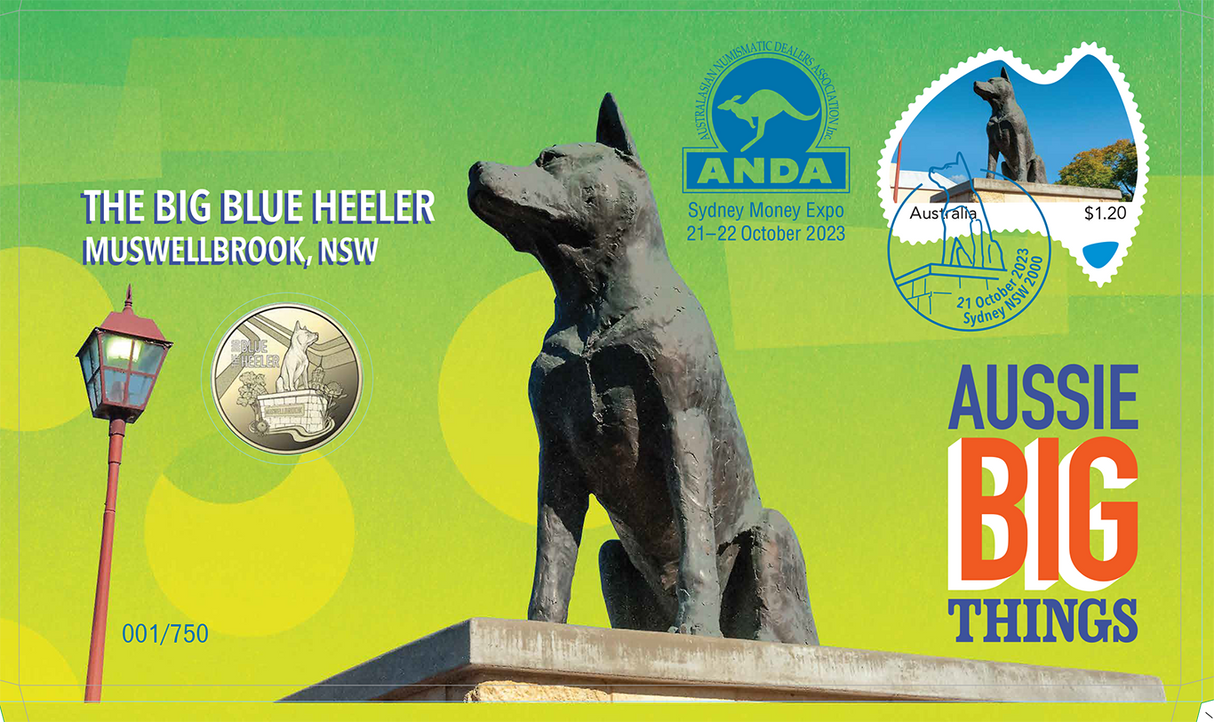 2023 ANDA Sydney Money Expo Aussie Big Things Big Banana & Big Blue Heeler PNC Set (Exclusive Colour)