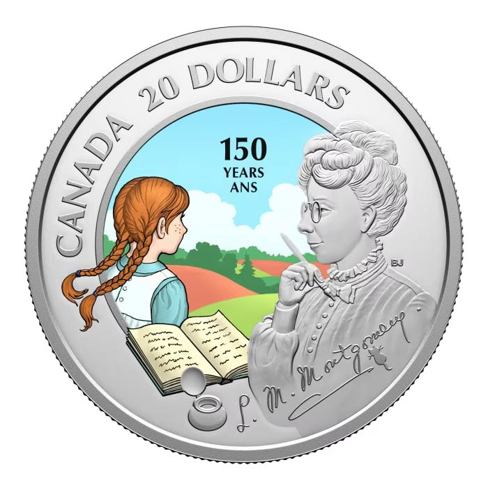 2024 1oz Canada 150th Anniversary of the Birth of L.M. Montgomery .9999 Silver Coloured Proof Coin