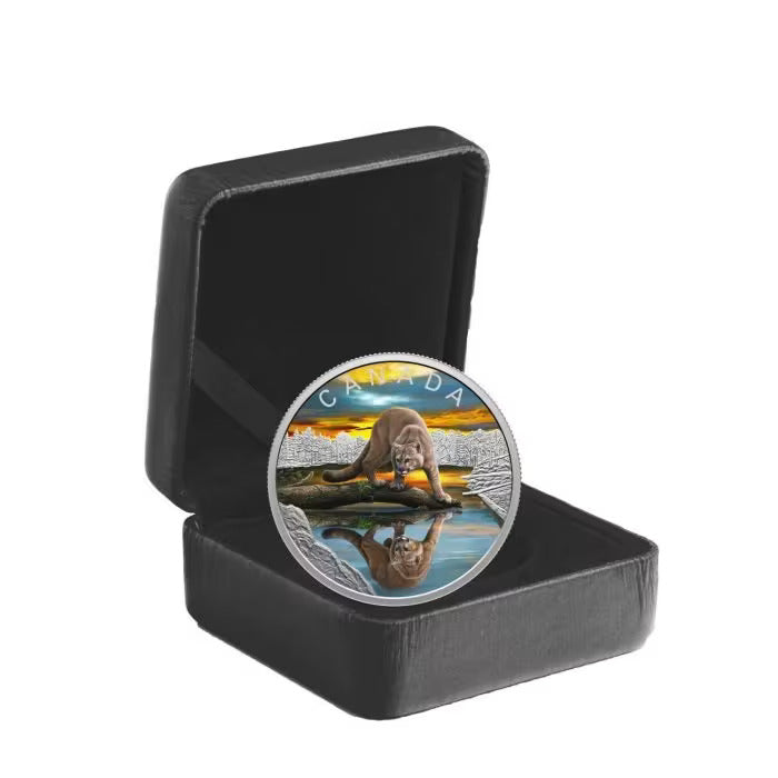 Canada Wildlife Reflections: Cougar 2024 1oz .9999 Silver Proof Coin