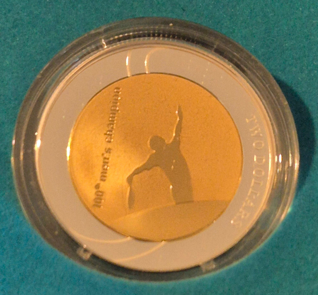 2012 Australian Open Selectively Gold Plated $2 Silver Proof Coin