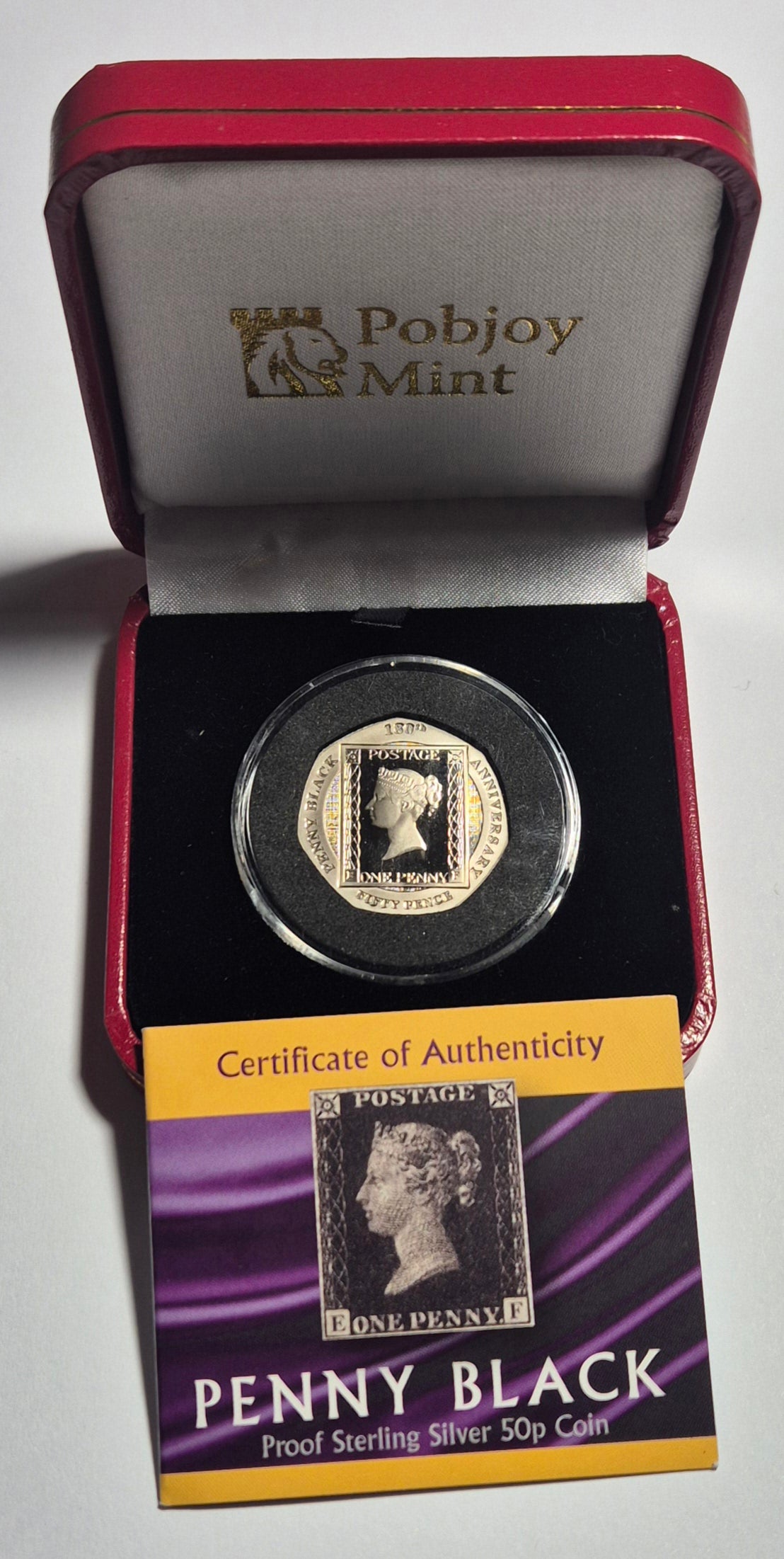 2020 PENNY BLACK 50p FIFTY PENCE SILVER PROOF COIN