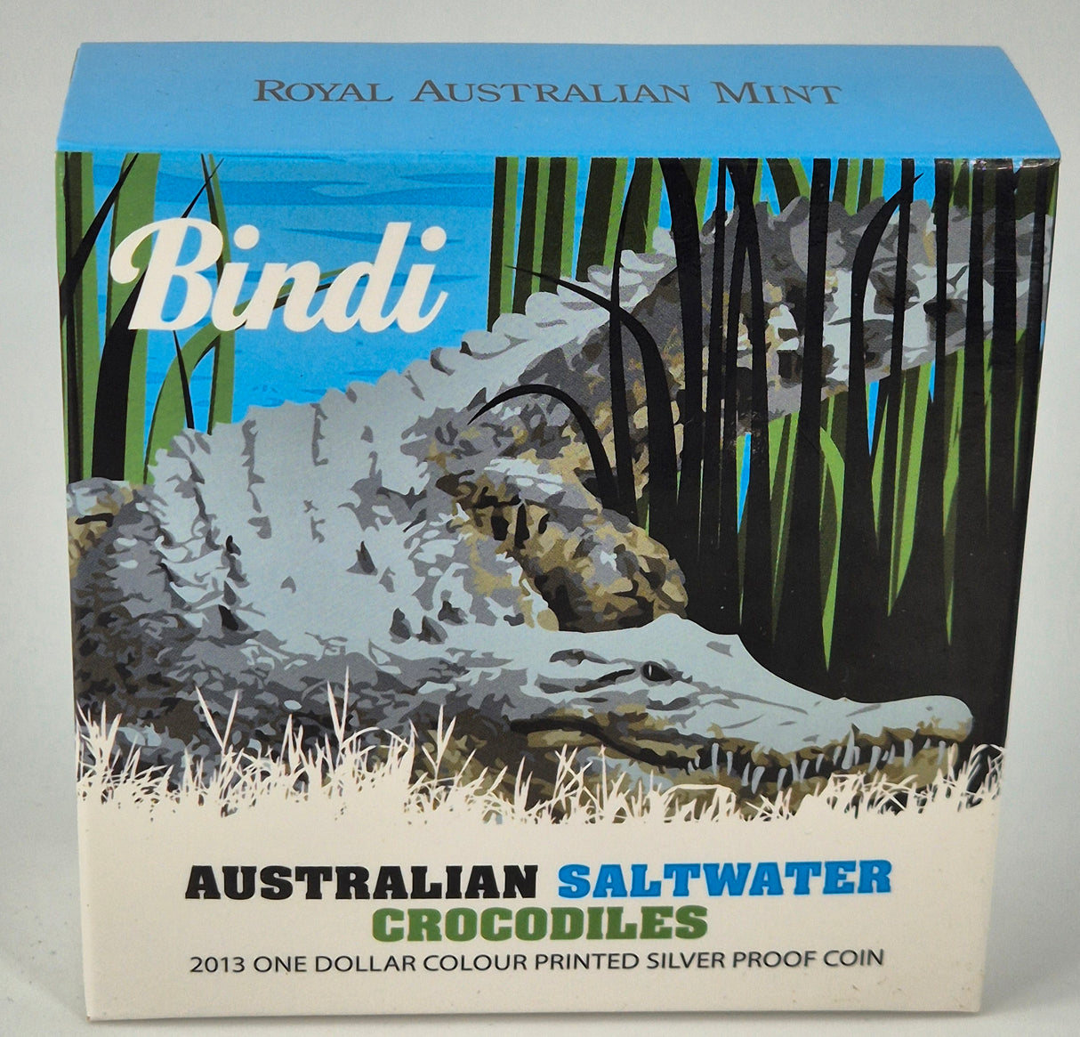 2013 $1 Silver Proof – ‘Bindi’ Saltwater Crocodile