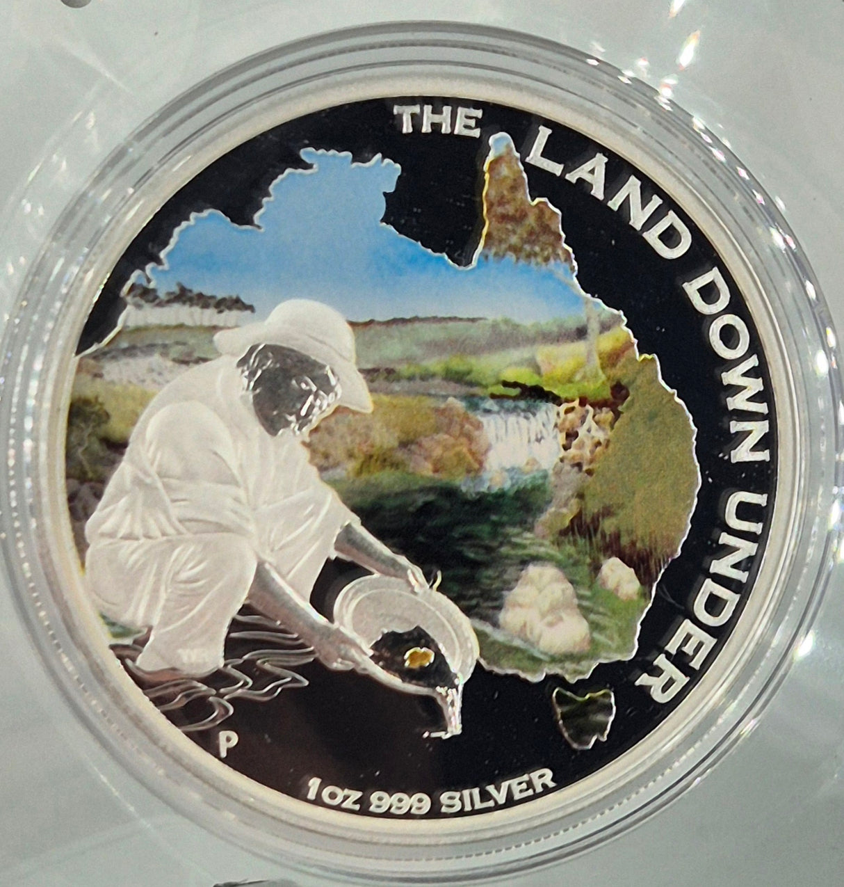 2014 The Land Down Under – Gold Rush 1oz Silver Proof Coin