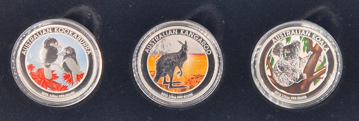 2013 Australian Outback 3-Coin Coloured 1/2oz Silver Collection