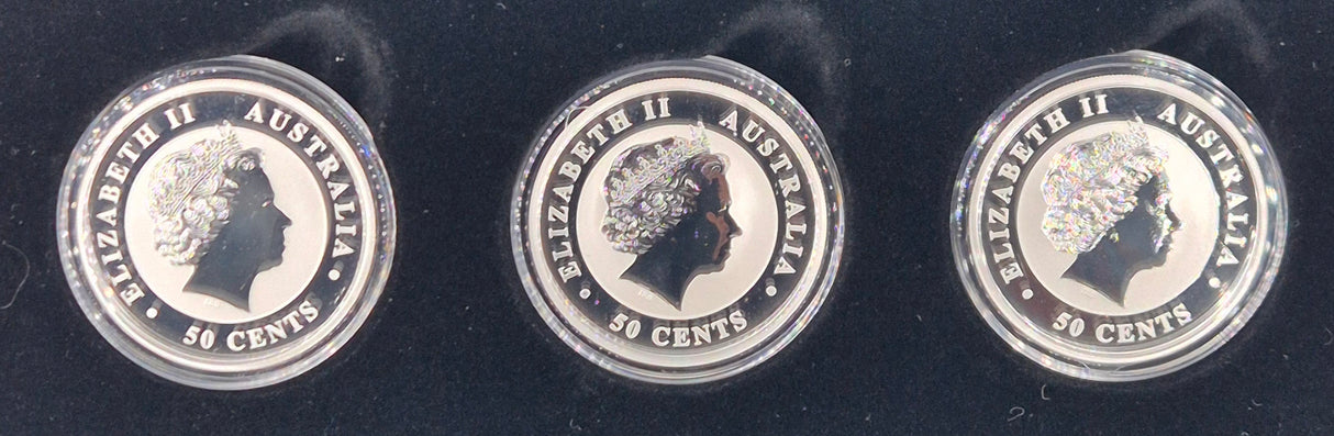 2013 Australian Outback 3-Coin Coloured 1/2oz Silver Collection