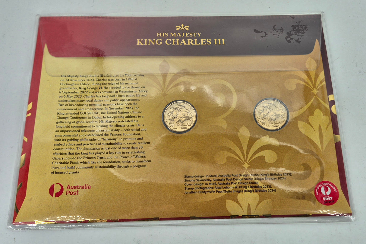 2024 Impressions King Charles III $1 2-Coin & Stamp PNC – Limited to 850