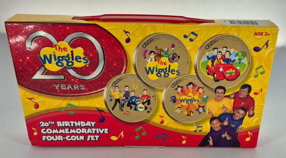 2011 The Wiggles 20th Anniversary $1 Four-Coin Set