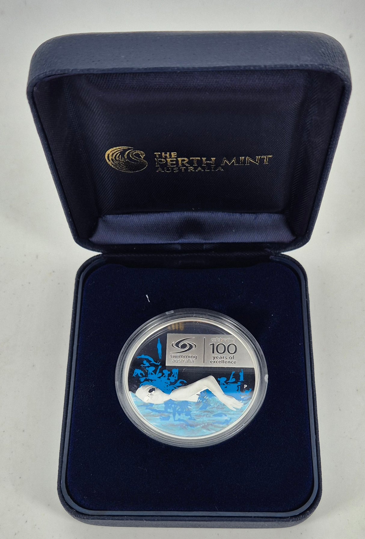 2009 Swimming Australia 100 Years 1oz Silver Proof Coin
