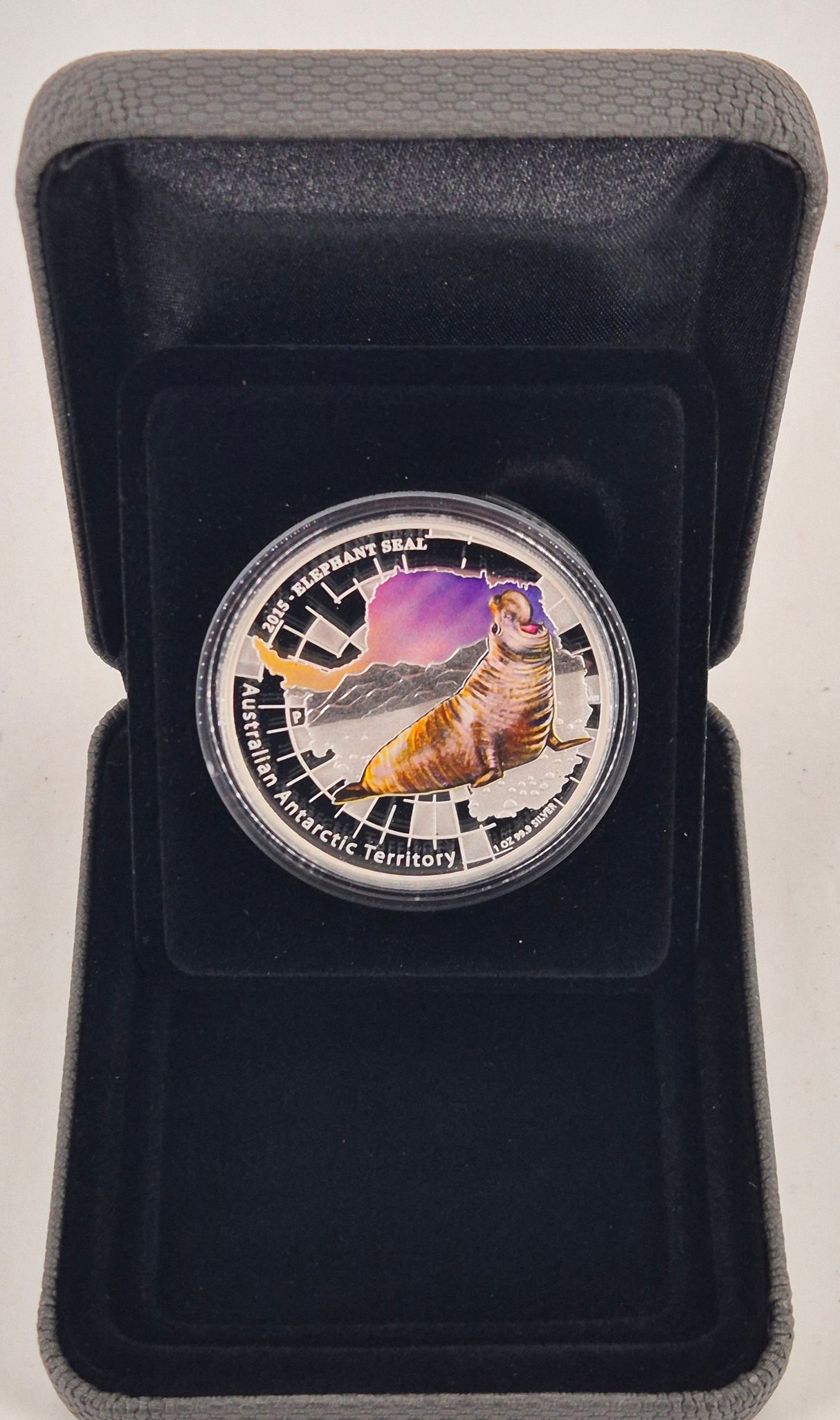 2015 Australian Antarctic Territory Elephant Seal 1oz Silver Proof Coin