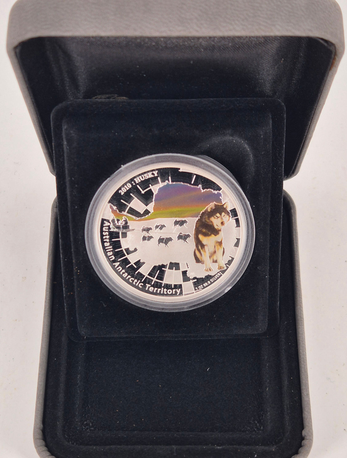 2010 Australian Antarctic Territory Husky 1oz Silver Proof Coin