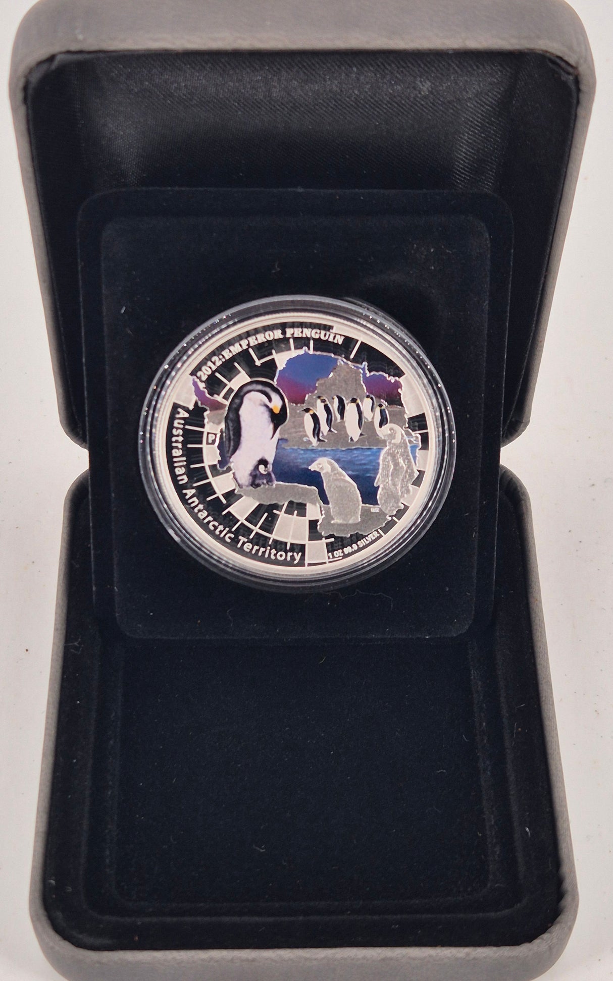2012 Australian Antarctic Territory Emperor Penguin 1oz Silver Proof Coin