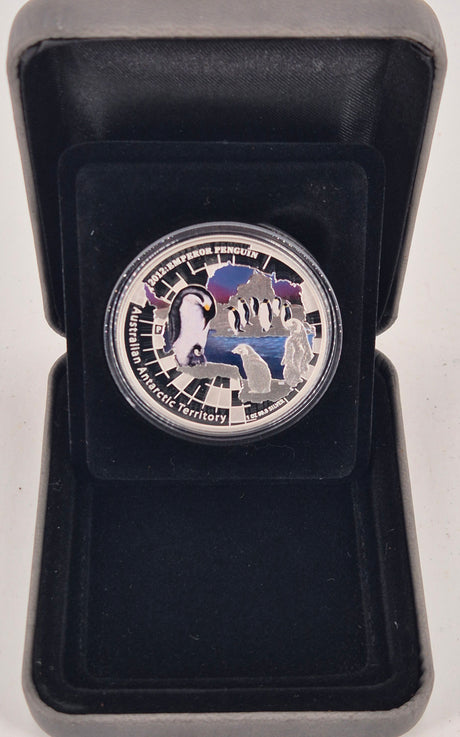 2012 Australian Antarctic Territory Emperor Penguin 1oz Silver Proof Coin