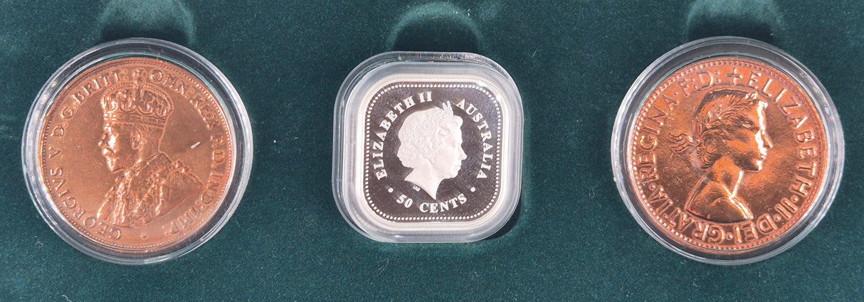 2003 1/2oz Square Kookaburra Penny concept set