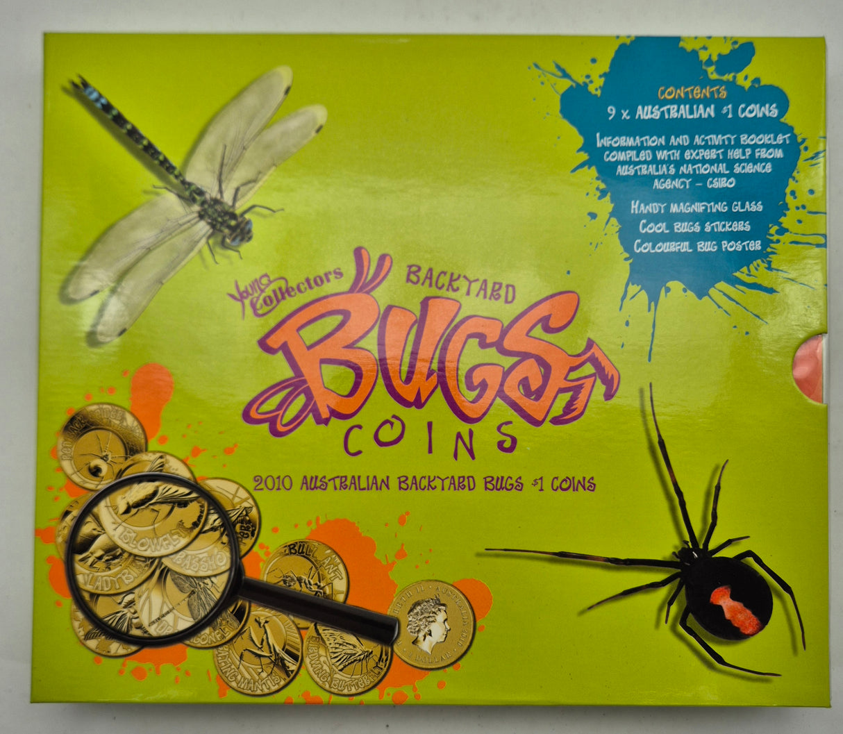 2010 $1 Backyard Bugs - Young Collectors 9 Coin Set