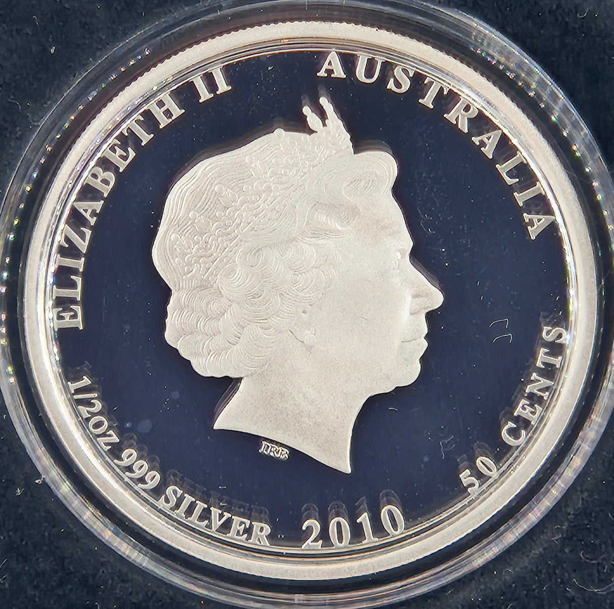 2010 Australian Sea Life The Reef Leafy SeaHorse 1/2 ounce silver proof coin.