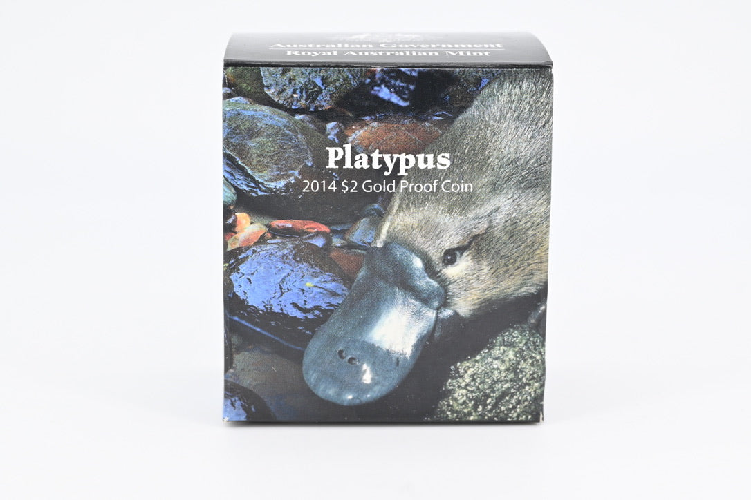 2014 $2 Gold Proof Coin – Platypus. 0.5 grams.